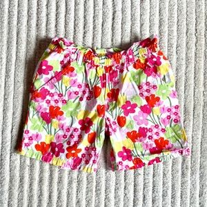 Gymboree floral print cotton shorts, Girls size 6, EUC